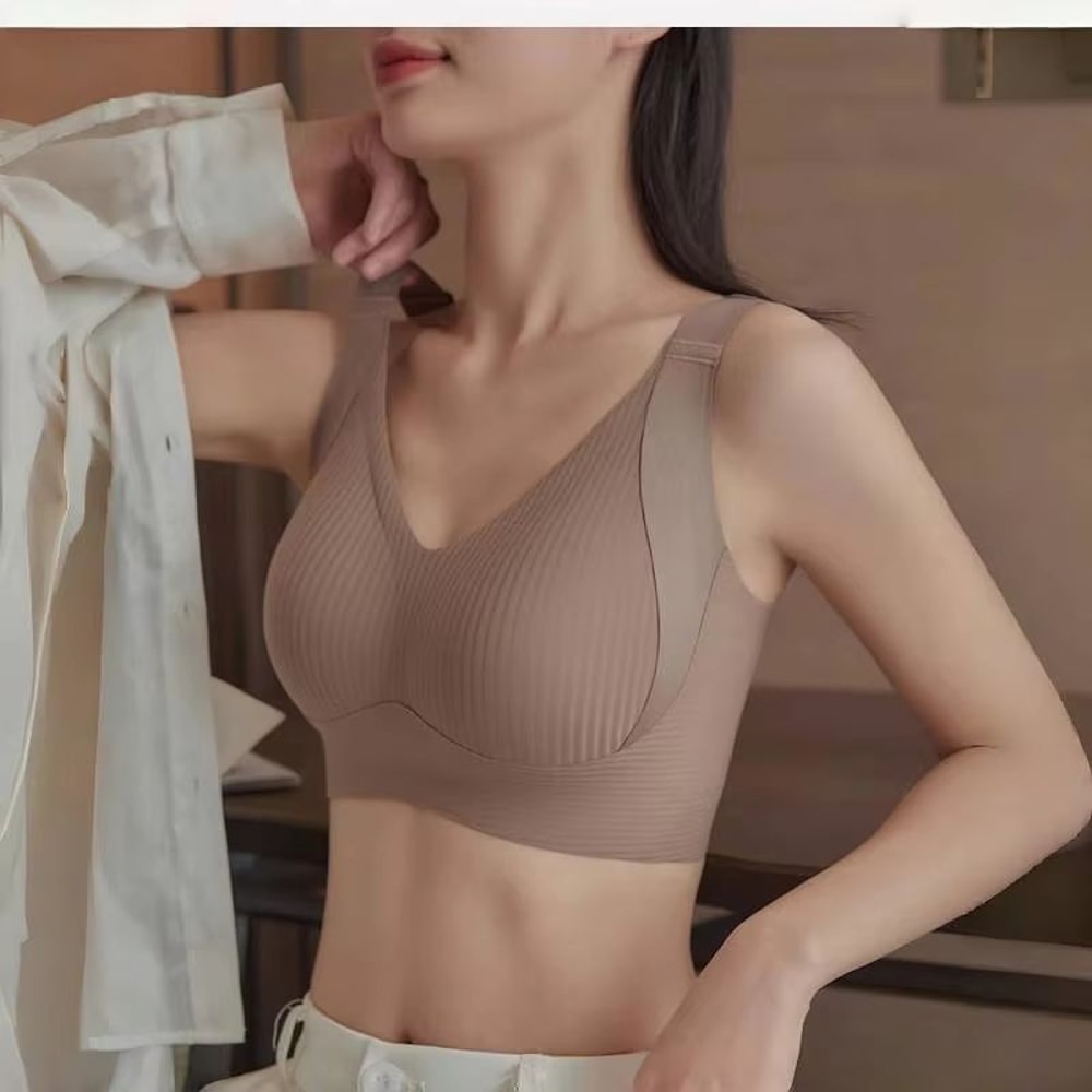 LiftEase Plus Size Wireless Bra Seamless Breathable Anti Sagging Bra With Wide Straps Comfort Suppo 1