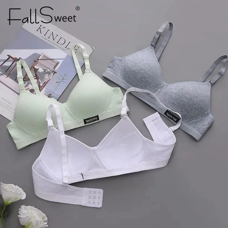 FallSweet Comfort VNeck Wireless Bra For Women Seamless Teen Girls Bra Soft Support Seamless Comfor 3