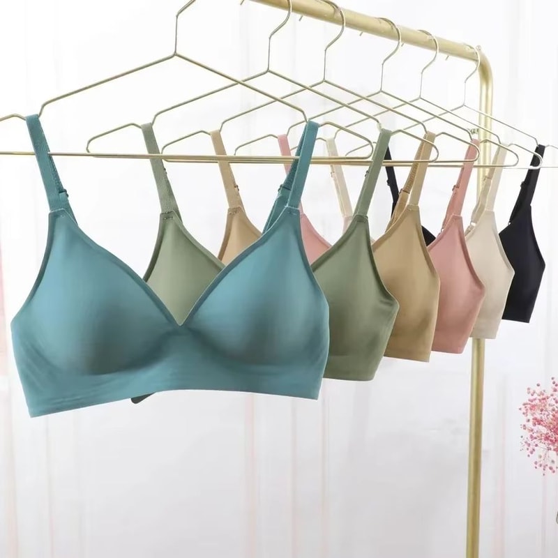 Seamless Wireless Sleep Bra With Removable Pads Soft Latex Jelly Bra Comfortable Seamless Bralette 5
