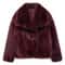 Elegant Faux Fur Coat Women Fluffy Winter Faux Fur Jacket Long Sleeve Lapel Fluffy Fur Coat 9