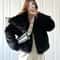Elegant Faux Fur Coat Women Fluffy Winter Faux Fur Jacket Long Sleeve Lapel Fluffy Fur Coat 2
