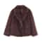 Elegant Faux Fur Coat Women Fluffy Winter Faux Fur Jacket Long Sleeve Lapel Fluffy Fur Coat 23