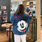 Korean Style Mickey Mouse Denim Jacket Loose Fit Printed Denim Jacket Women Casual Oversized Denim 6