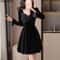 VigoAnne Patchwork Velvet Party Dress Crystal Detail Black Velvet Bodycon Dress Korean Style Short 6