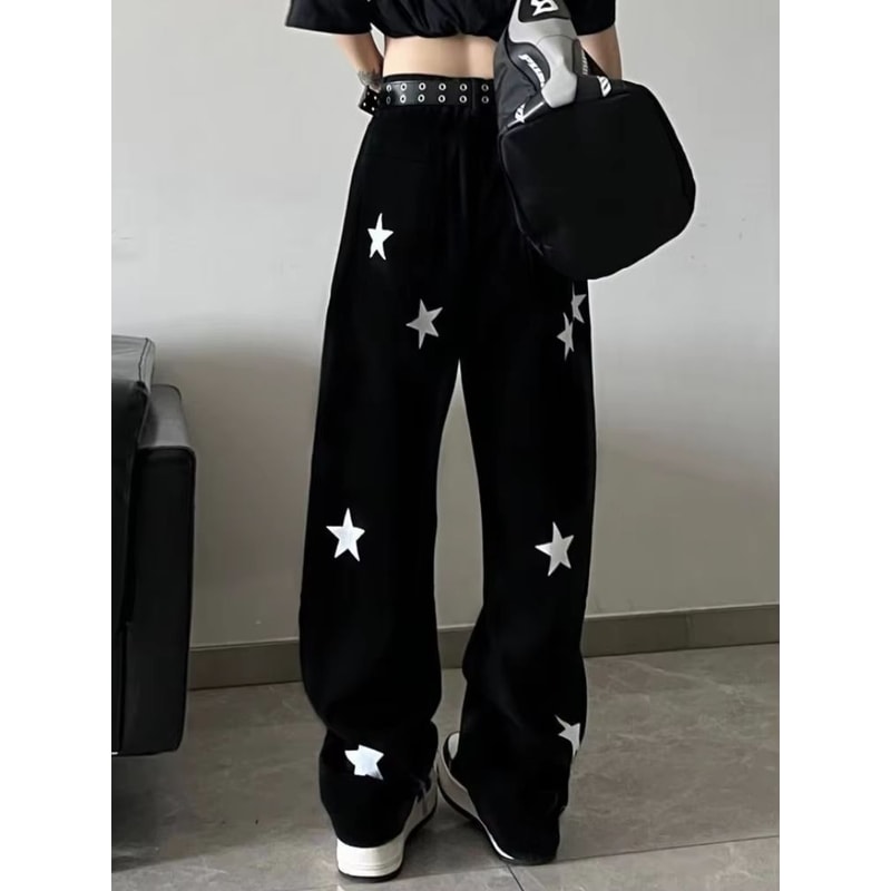 Y2K Wide Leg Baggy Jeans Women High Waisted Harajuku Streetwear Jeans Vintage Y2K Baggy Jeans 5