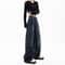 Retro Wide Leg High Waisted Jeans Vintage Loose Fit Streetwear Jeans Floor Length Wide Leg Denim Pa 2