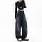 Retro Wide Leg High Waisted Jeans Vintage Loose Fit Streetwear Jeans Floor Length Wide Leg Denim Pa 4