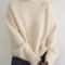 Elegant Cashmere Turtleneck Sweater Women Loose Fit Pure Wool Knit Pullover Warm Winter Turtleneck 3