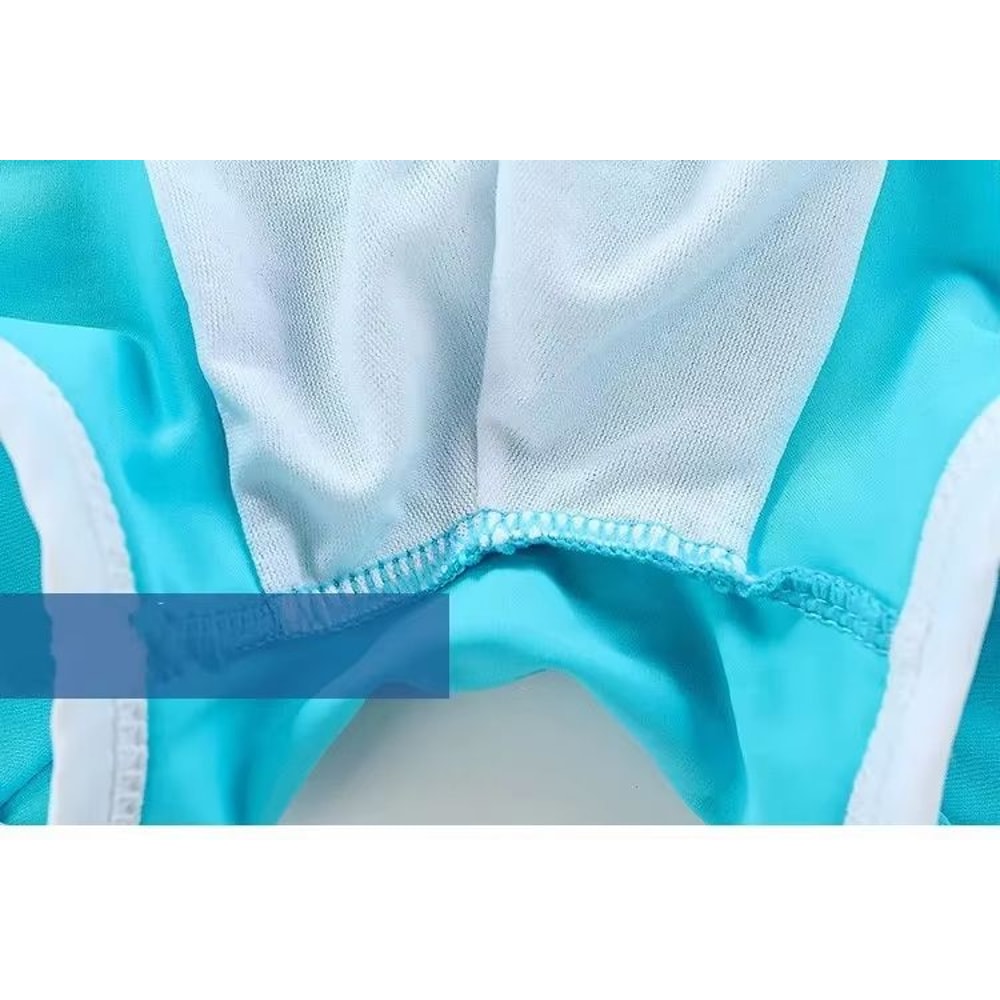 Breathable Pleated Swim Trunks With Elastic Waist Secure Unisex Swim Shorts 2