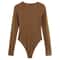 HXAO Sculpt Fit Womens Long Sleeve Spandex Bodysuit With Thong Cut 3