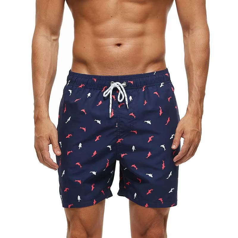 DATIFER Mens Beach Print Swim Shorts Quick Dry Surf Swim Trunks With Pockets 12