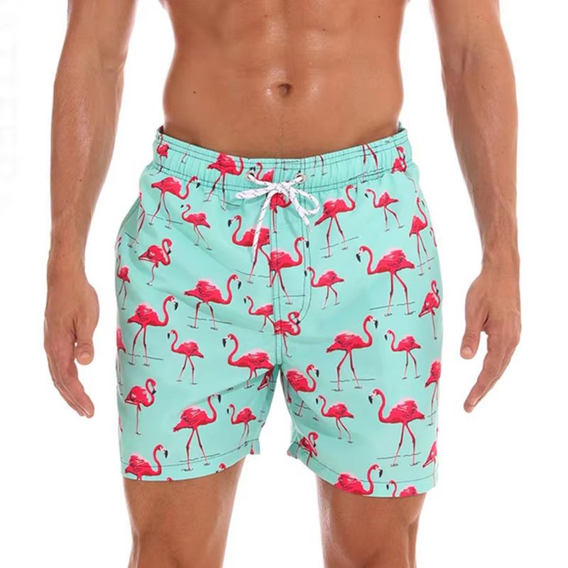 DATIFER Mens Beach Print Swim Shorts Quick Dry Surf Swim Trunks With Pockets 13