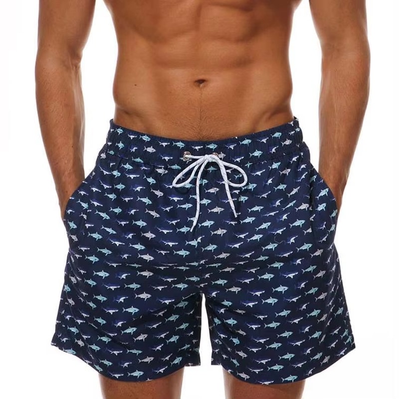 DATIFER Mens Beach Print Swim Shorts Quick Dry Surf Swim Trunks With Pockets 14
