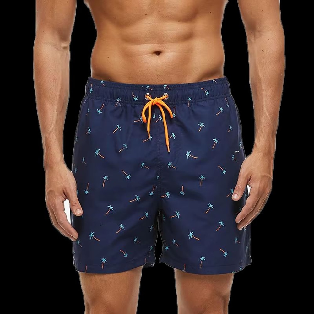 DATIFER Mens Beach Print Swim Shorts Quick Dry Surf Swim Trunks With Pockets 16