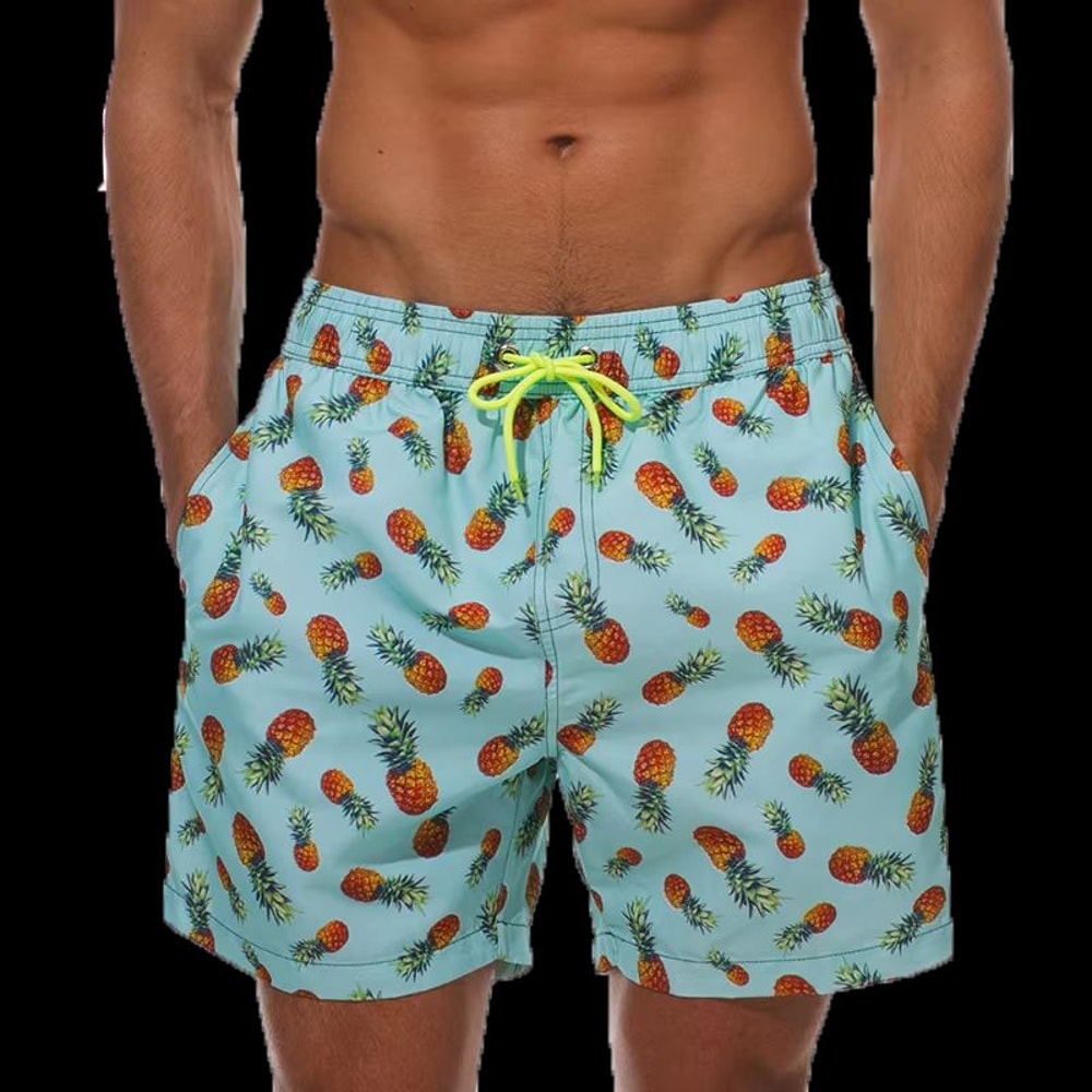 DATIFER Mens Beach Print Swim Shorts Quick Dry Surf Swim Trunks With Pockets 8