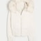 Chic Cropped Womens Faux Fur Hooded Quilted Jacket With Zipper Pockets 5