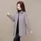 Korean Style Womens Plaid Quilted Midi Coat Thick Warm Long Sleeve Winter Jacket 9