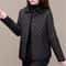 Korean Style Womens Plaid Quilted Midi Coat Thick Warm Long Sleeve Winter Jacket 14