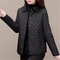Korean Style Womens Plaid Quilted Midi Coat Thick Warm Long Sleeve Winter Jacket 14