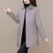 Korean Style Womens Plaid Quilted Midi Coat Thick Warm Long Sleeve Winter Jacket 4