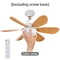 Modern Socket Ceiling Fan Light With Remote Wood Grain LED Fan Light 6Blade Design 1