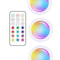 RGB Remote Control LED Puck Lights Wireless Dimmable Under Cabinet Lighting For Kitchen Closet She 6
