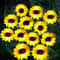 Solar Sunflower Garden Stake Light 3 Head Waterproof Outdoor Decorative Lamp 2