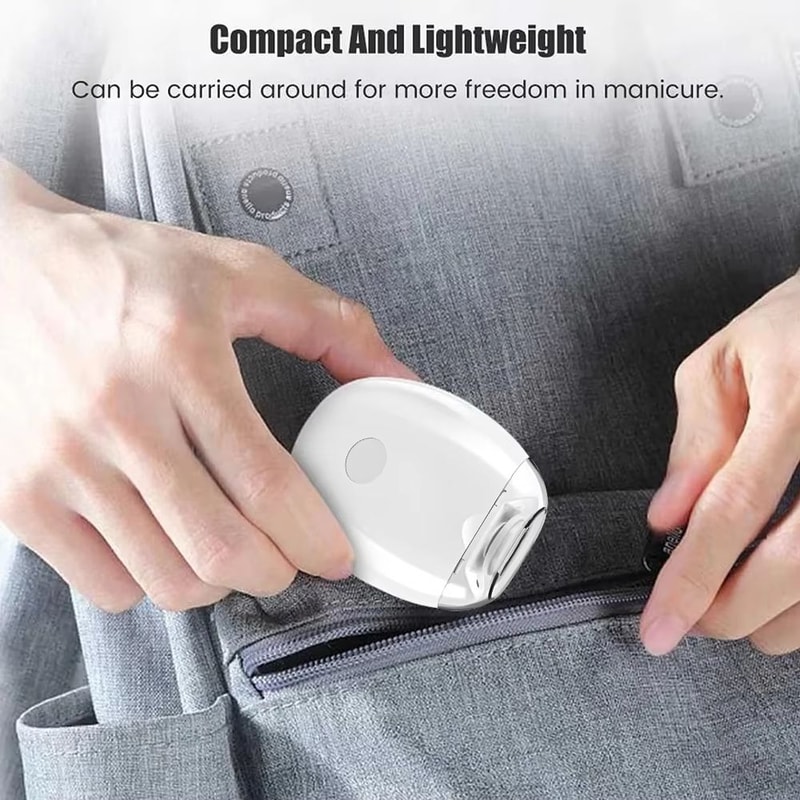 2 In 1 Electric Nail Clipper With LED Light Automatic Nail Grinder Trimmer For Baby Adults 2