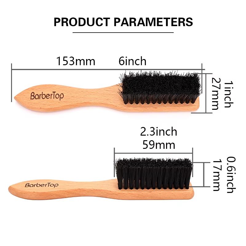 Barber Neck Hair Duster Brush Wooden Handle Soft Bristle Beard Brush For Hair Cutting Grooming 2