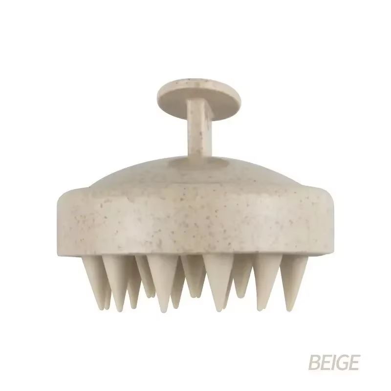 Silicone Scalp Massage Brush Wheat Straw Hair Wash Brush For Deep Cleaning Itch Relief 6