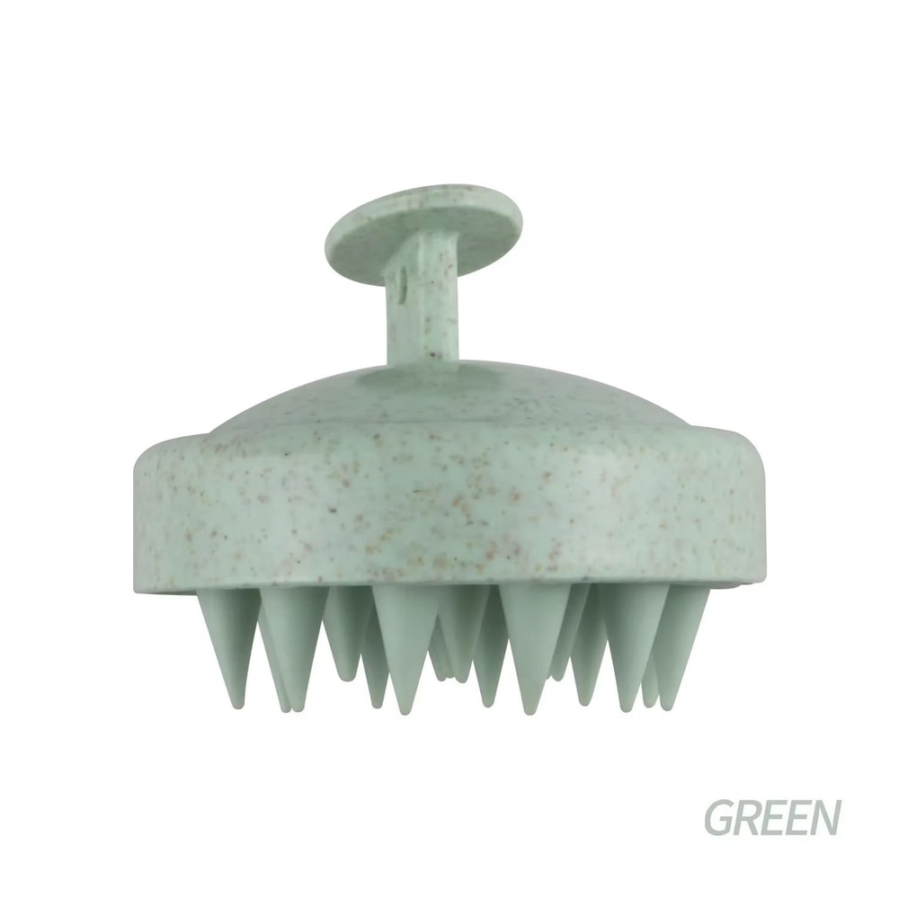 Silicone Scalp Massage Brush Wheat Straw Hair Wash Brush For Deep Cleaning Itch Relief 7