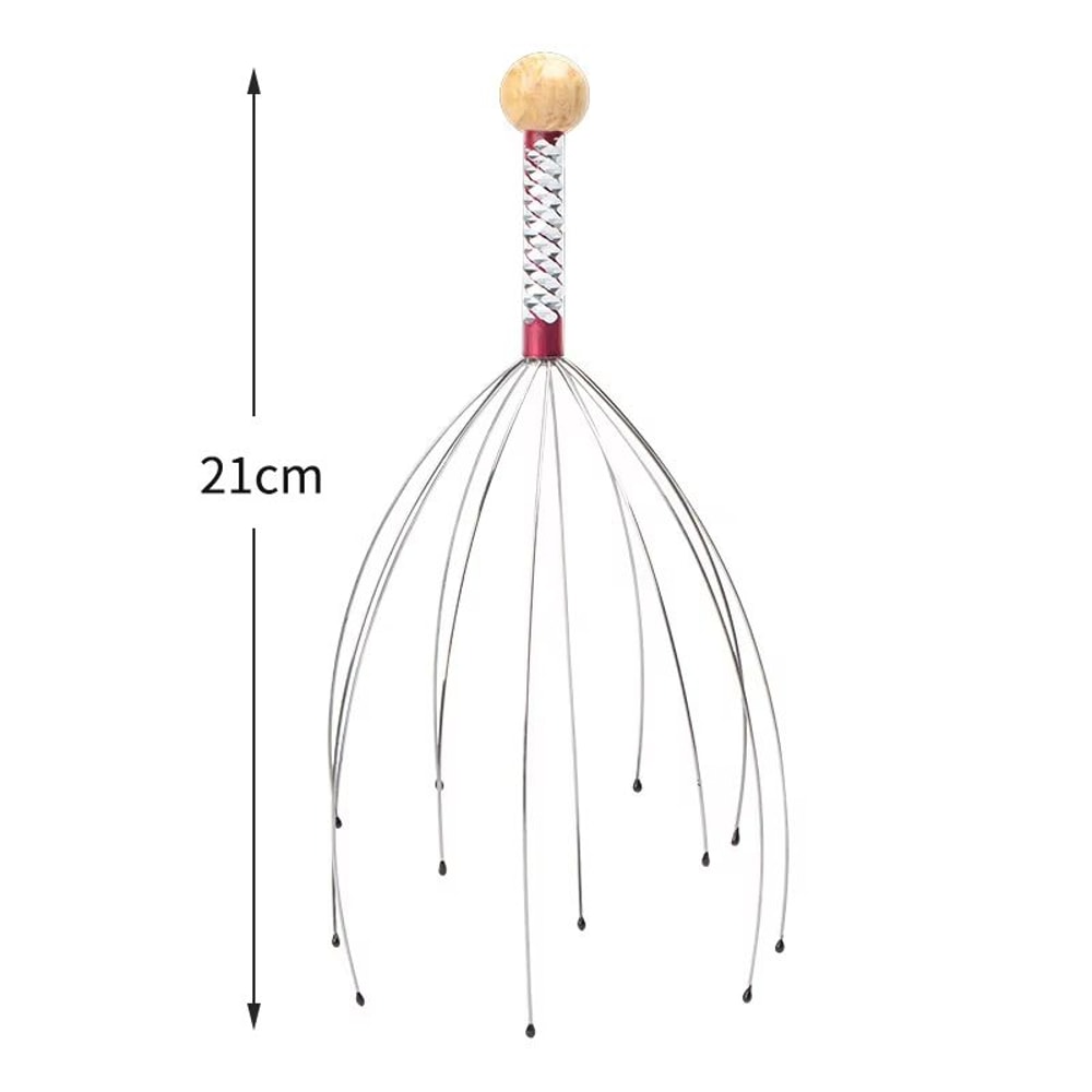 Octopus Head Massager Manual Scalp Massage Tool Stress Relief Hair Scratcher 6