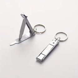 ultra thin foldable nail clipper portable stainless steel travel nail cutter for manicure & pedicure