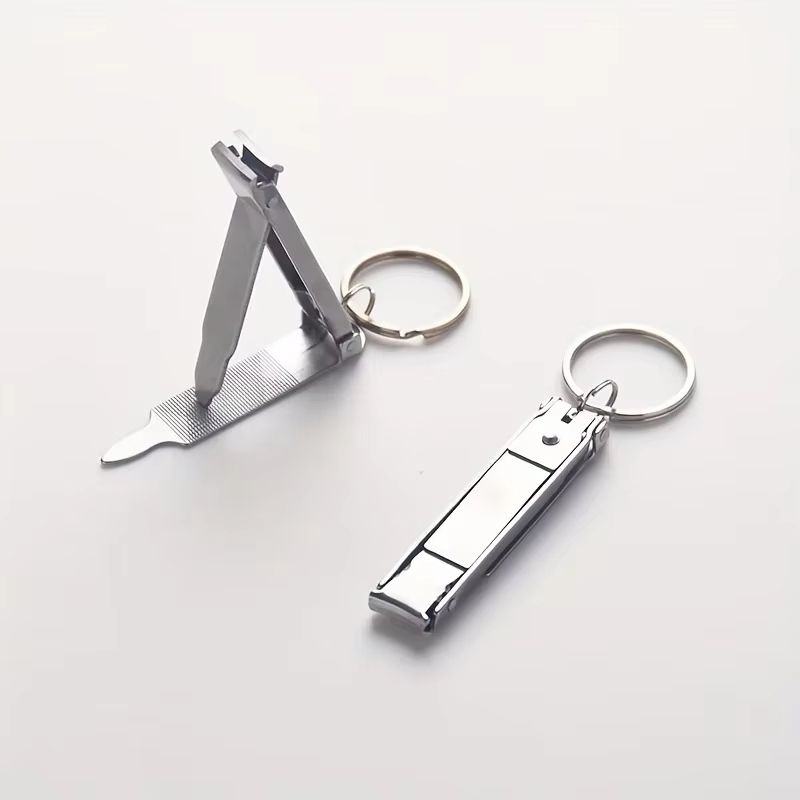 Ultra Thin Foldable Nail Clipper Portable Stainless Steel Travel Nail Cutter For Manicure Pedicure 0
