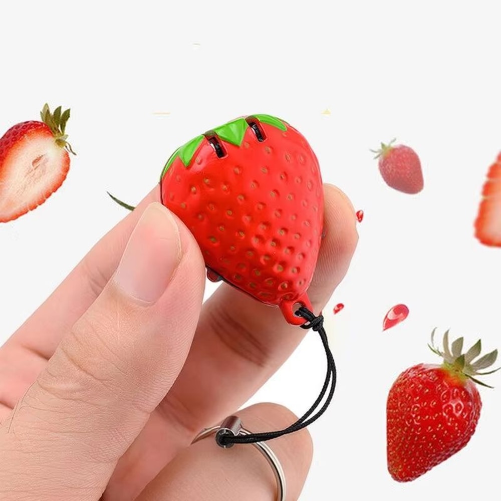 Strawberry Folding Nail Clipper Keychain Portable Stainless Steel Nail Cutter Manicure Tool 4
