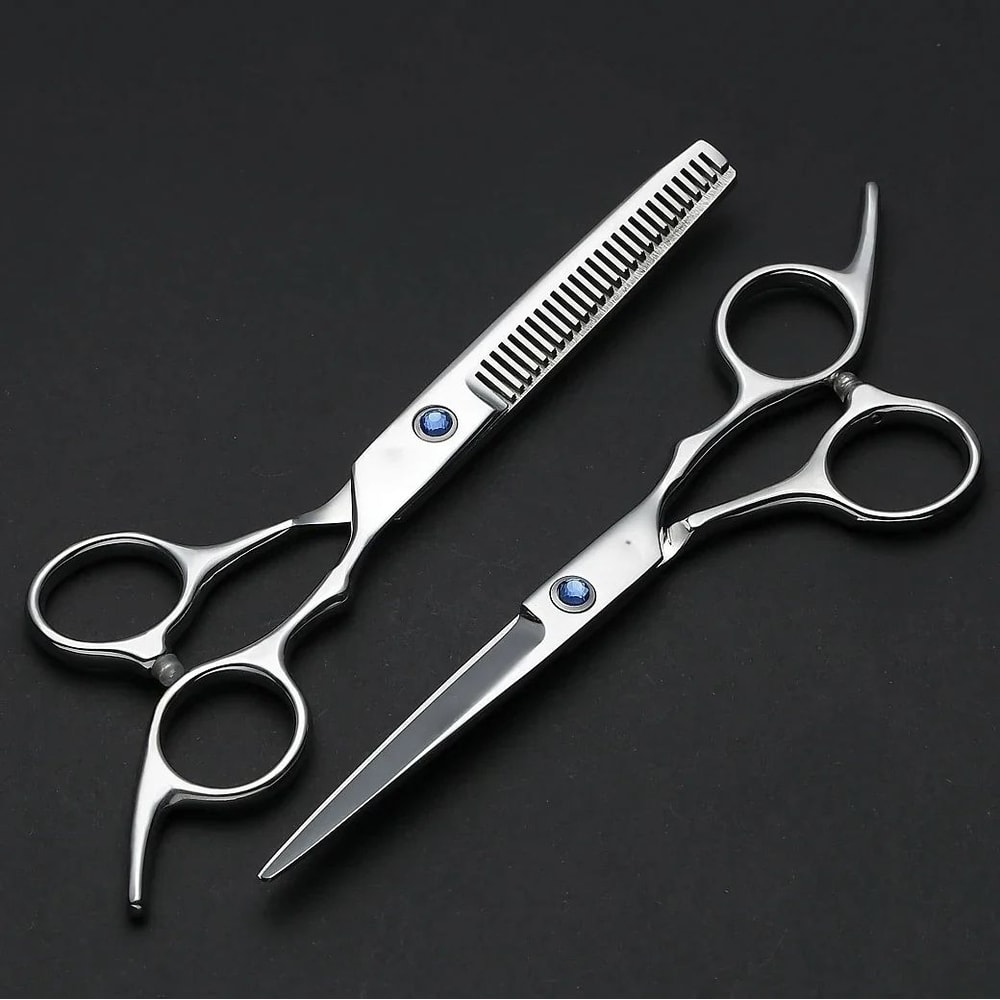 Professional Barber Hair Cutting Scissors And Thinning Shears Kit 0