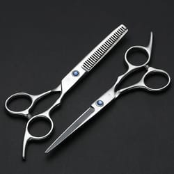 professional barber hair cutting scissors and thinning shears kit