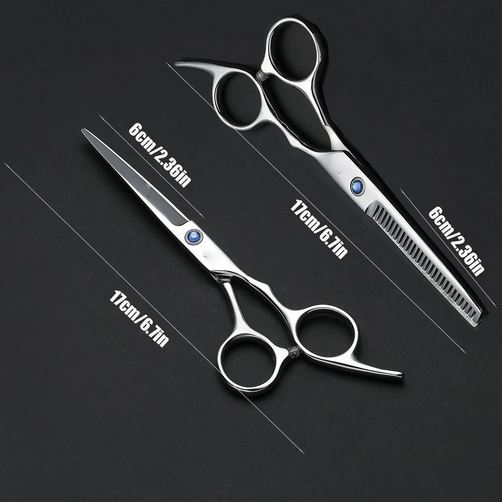 Professional Barber Hair Cutting Scissors And Thinning Shears Kit 1