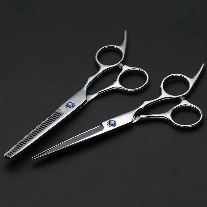 Professional Barber Hair Cutting Scissors And Thinning Shears Kit 2