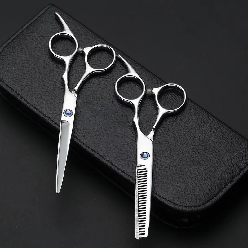 Professional Barber Hair Cutting Scissors And Thinning Shears Kit 3