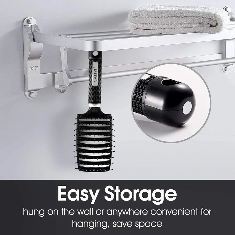 Professional Curved Vented Blow Dry Hair Brush For Fast Styling And Detangling 3