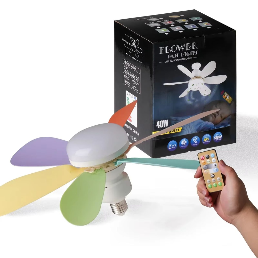 E27 LED Ceiling Fan Light With Remote And Dimmable Lighting 7