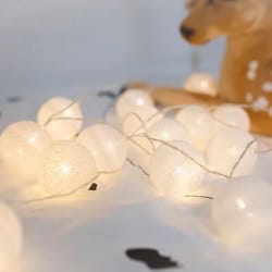 cotton ball led fairy string lights – cotton ball fairy lights for bedroom, wedding & party decor