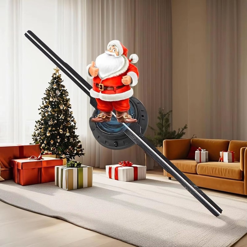 1654in Christmas 3D Hologram Fan Projector 3D Hologram Fan LED Display For Holiday Advertising 1