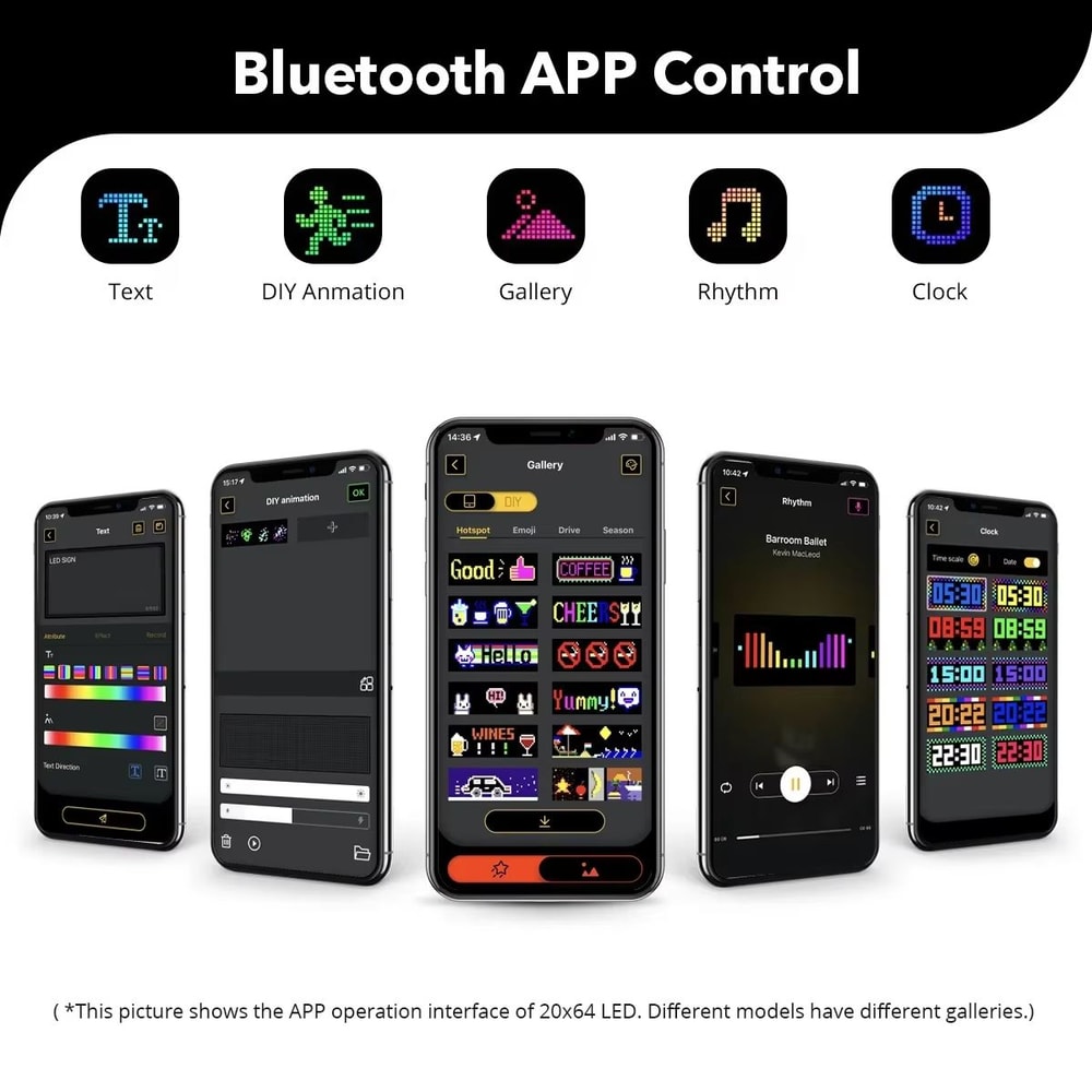 Programmable LED Scrolling Sign Panel LED Scrolling Advertising Sign With Bluetooth App Control 3