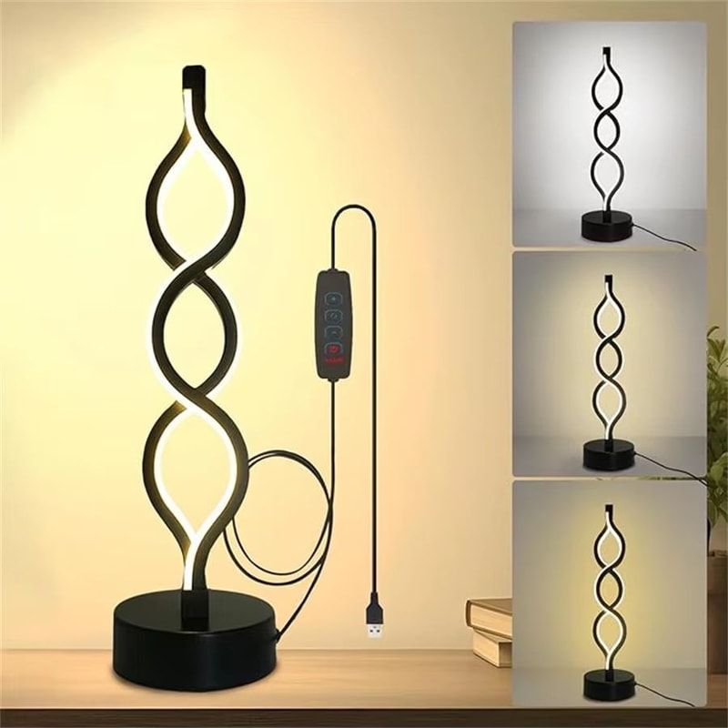 Seaweed LED Atmosphere Desk Lamp USB Powered Seaweed Shaped Desk Lamp For Bedroom Table Decor 5