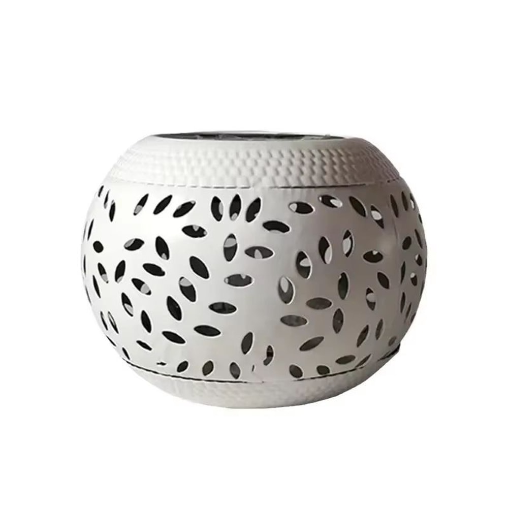 Retro Solar Table Lantern Outdoor Waterproof Metal Garden Projector Light 5