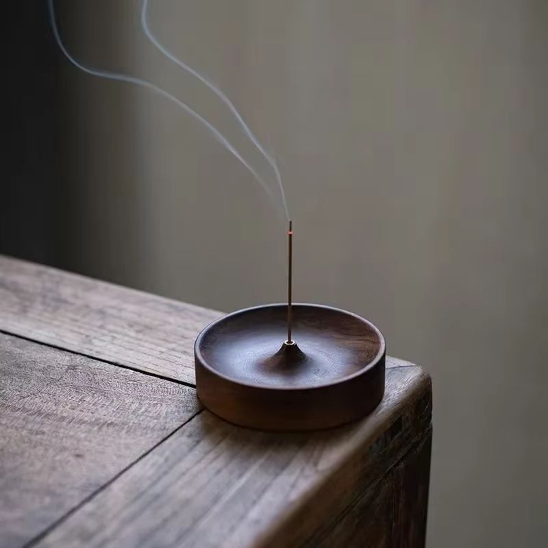 Handcrafted Solid Wood Incense Burner Tray For Tea Ceremony Meditation 0