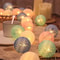 Macaron Cotton Ball String Lights USB LED Decorative Garland 1