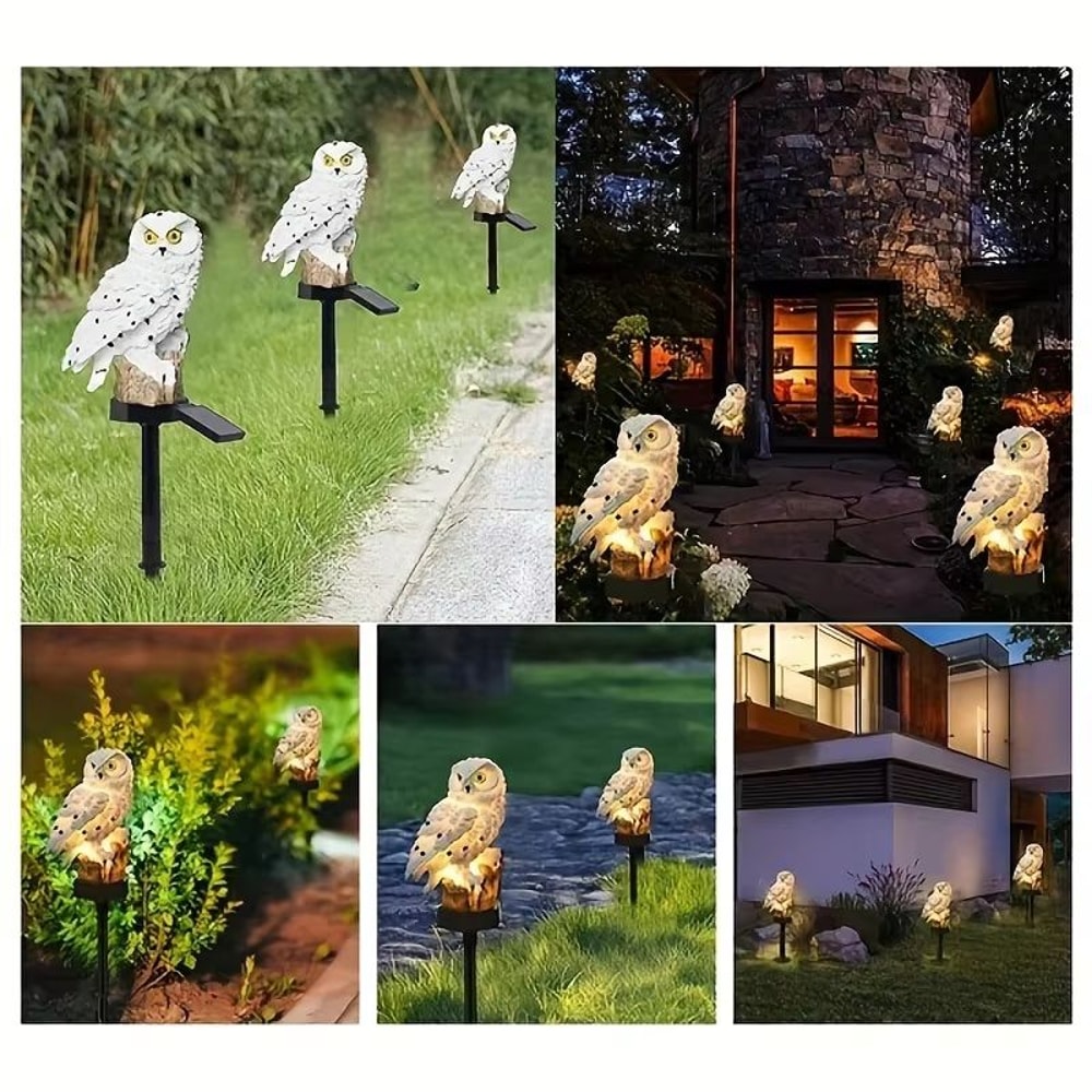 Solar Owl Garden Light Waterproof Outdoor Landscape Pathway Lamp 3